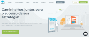 página do site do E-goi, plataforma de email marketing.