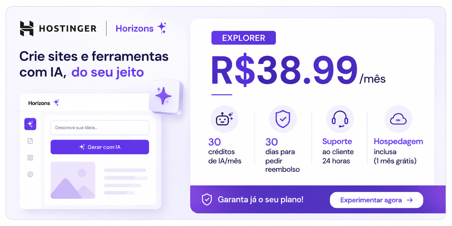 Hostinger Horizons Preços