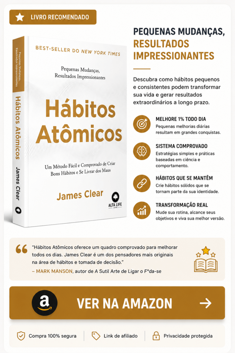 Livro Hábitos Atômicos James Clear Amazon Troca de Mercado