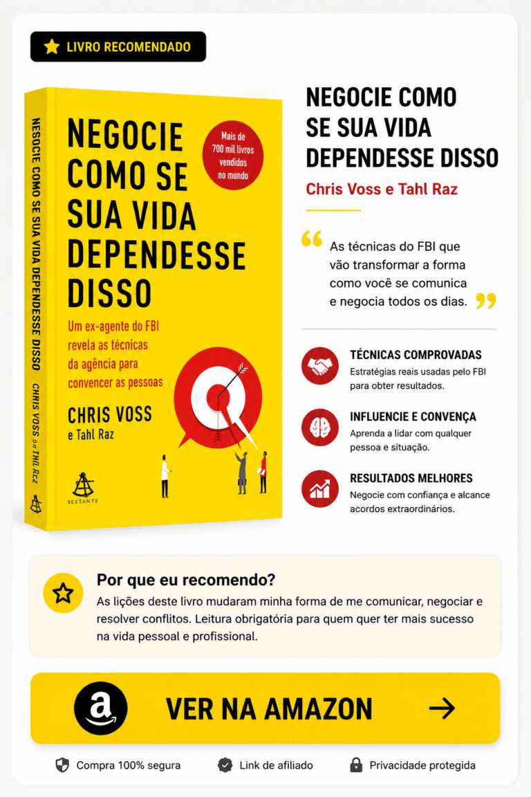 livro Negocie como se sua vida dependesse disso Chris Voss Amazon Troca de Mercado